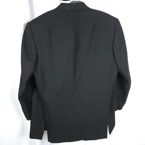Oxxford Clothes Mens 48L Black Three Button Double Vent Sports Coat Blazer - Picture 2 of 10